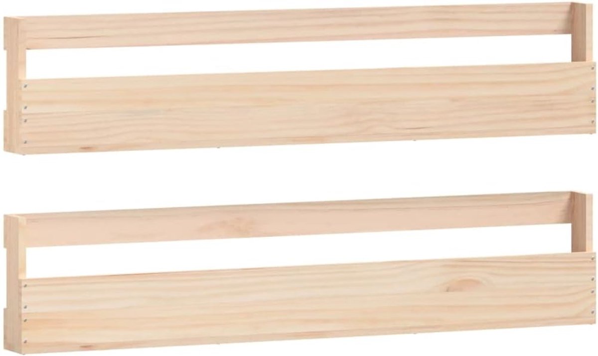 Set van 2 Wandgemonteerde Schoenrekken van Massief Grenen Hout - Opvouwbaar