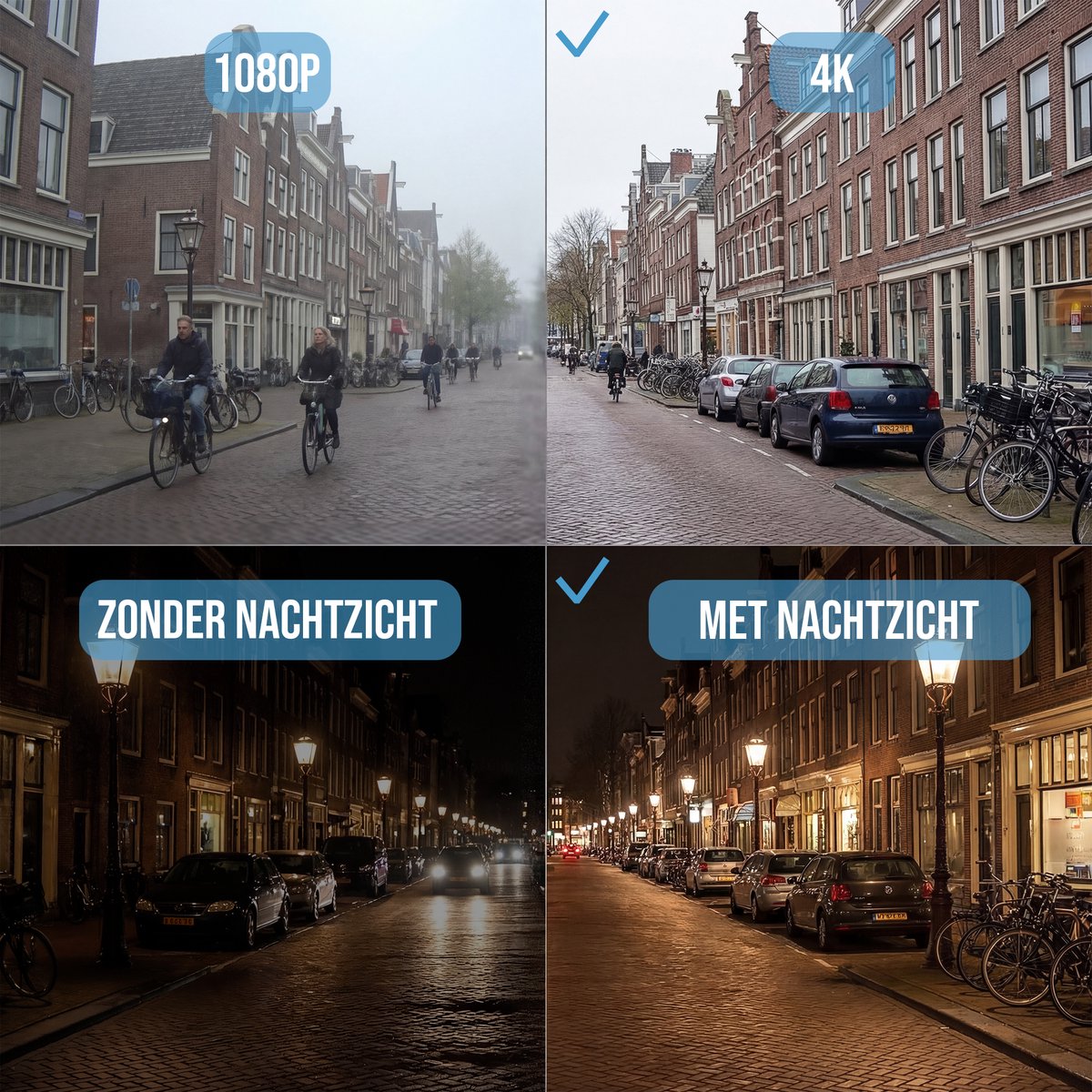 Senzo Dashcam - Voor Auto - 4K Ultra HD - Voor & Achter - Wifi & GPS - Nachtzicht - G-Sensor - Met Parkeerbewaking - Met App - 64GB – foto 7