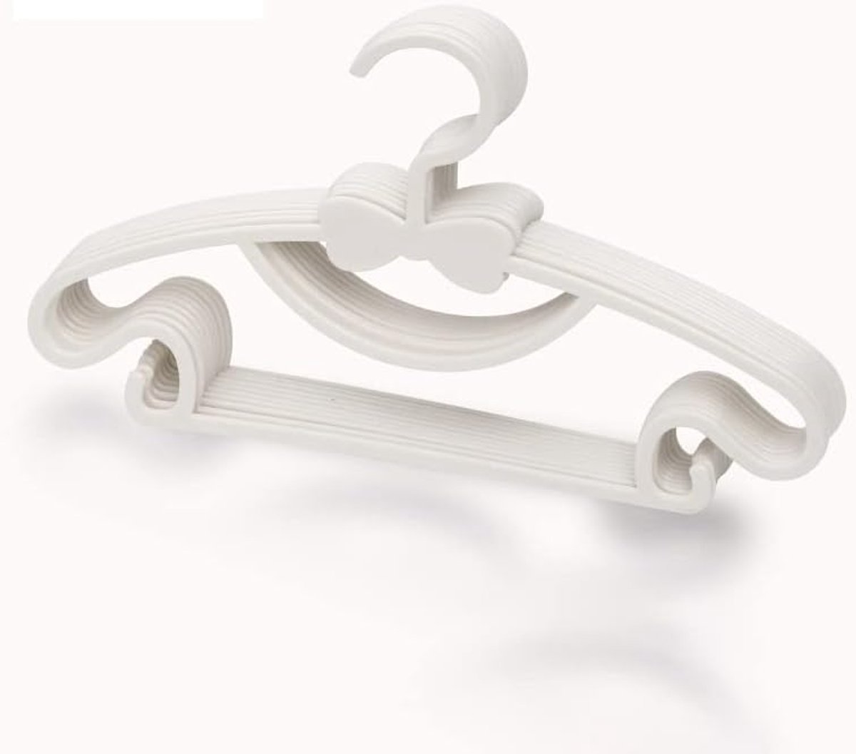10 Stuks Ruimtebesparende Kinderkleerhangers Wit