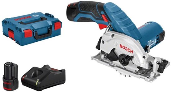 Bosch Professional GKS 12V-26 Cirkelzaag - Met 2x 12V accu en lader - in L-Boxx