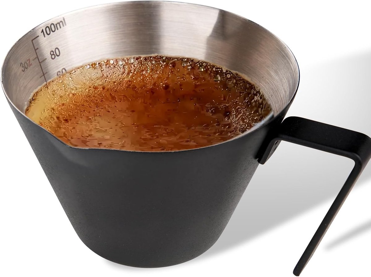 Roestvrijstalen Espresso Maatbeker met Dubbele Uitloop voor Shots