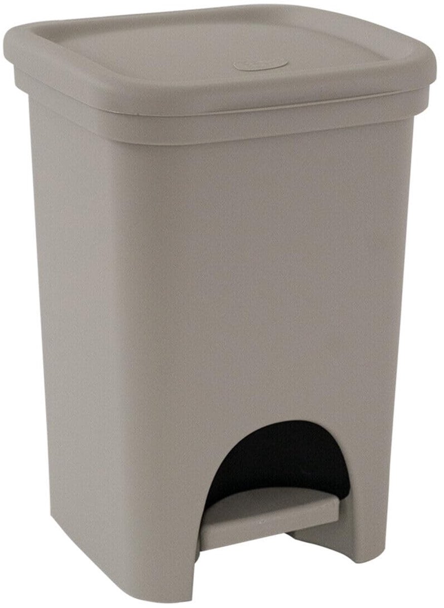 Kleine Vuilnisbak 6 Liter Taupe voor Badkamer of Toilet