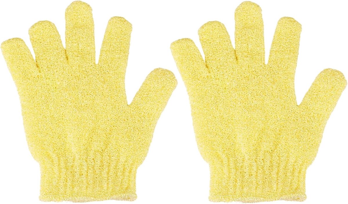 2x Exfoliërende Douchehandschoenen – Scrubwanten voor een Zachte Huid