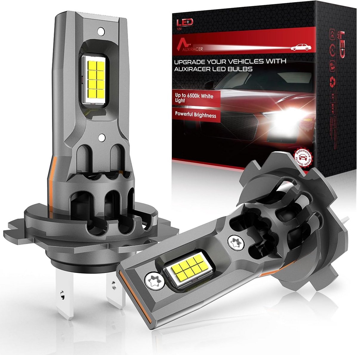 Krachtige H7 LED Lampen Set (2 stuks) 24000lm, Plug and Play Installatie