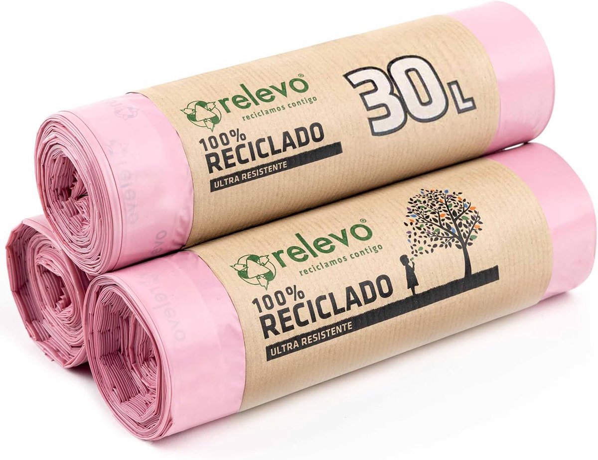 Extra Sterke Geur Vuilniszakken 30 Liter - 45 Stuks - 100% Gerecycled