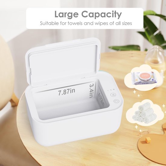 Baby Billendoekjes Warmer met Groot Formaat - Constante Warmte voor Pasgeborenen — afbeelding 3