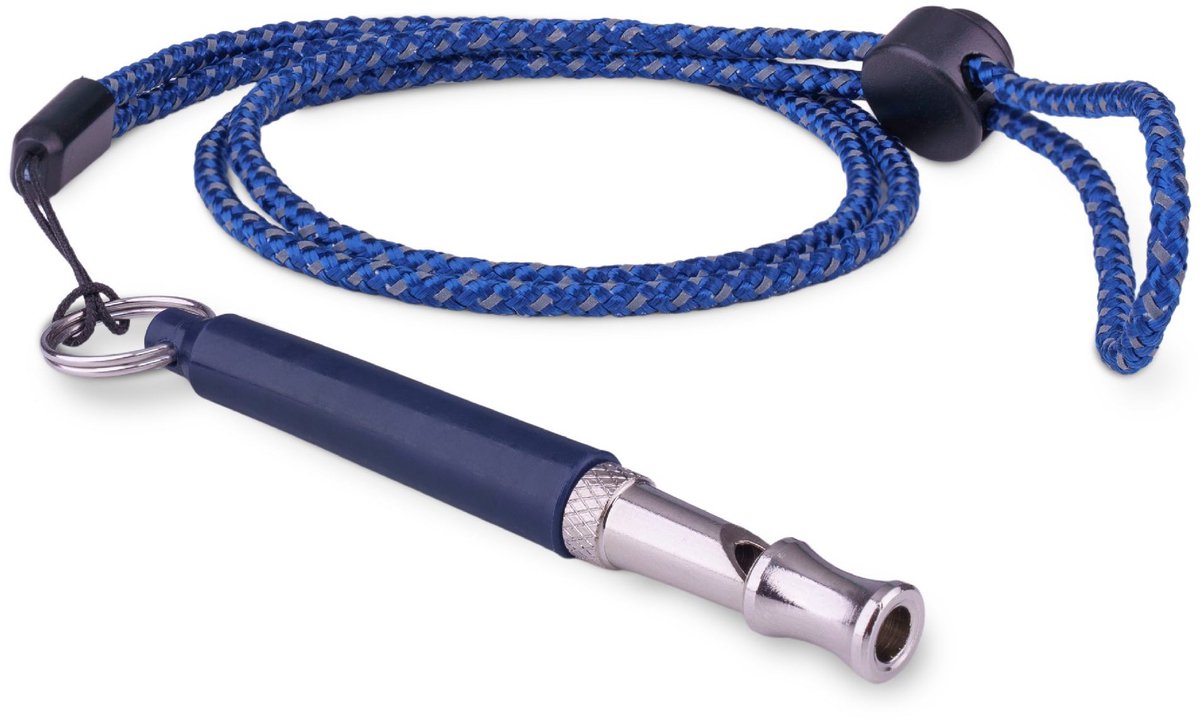 Coachi Professional Whistle Hondenfluit - Hondenopvoeding - Navy Zilver