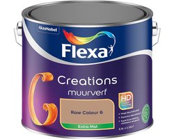 Flexa - Creations Muurverf Extra Mat - Raw Colour 6 - Mengverf - 2.5 L