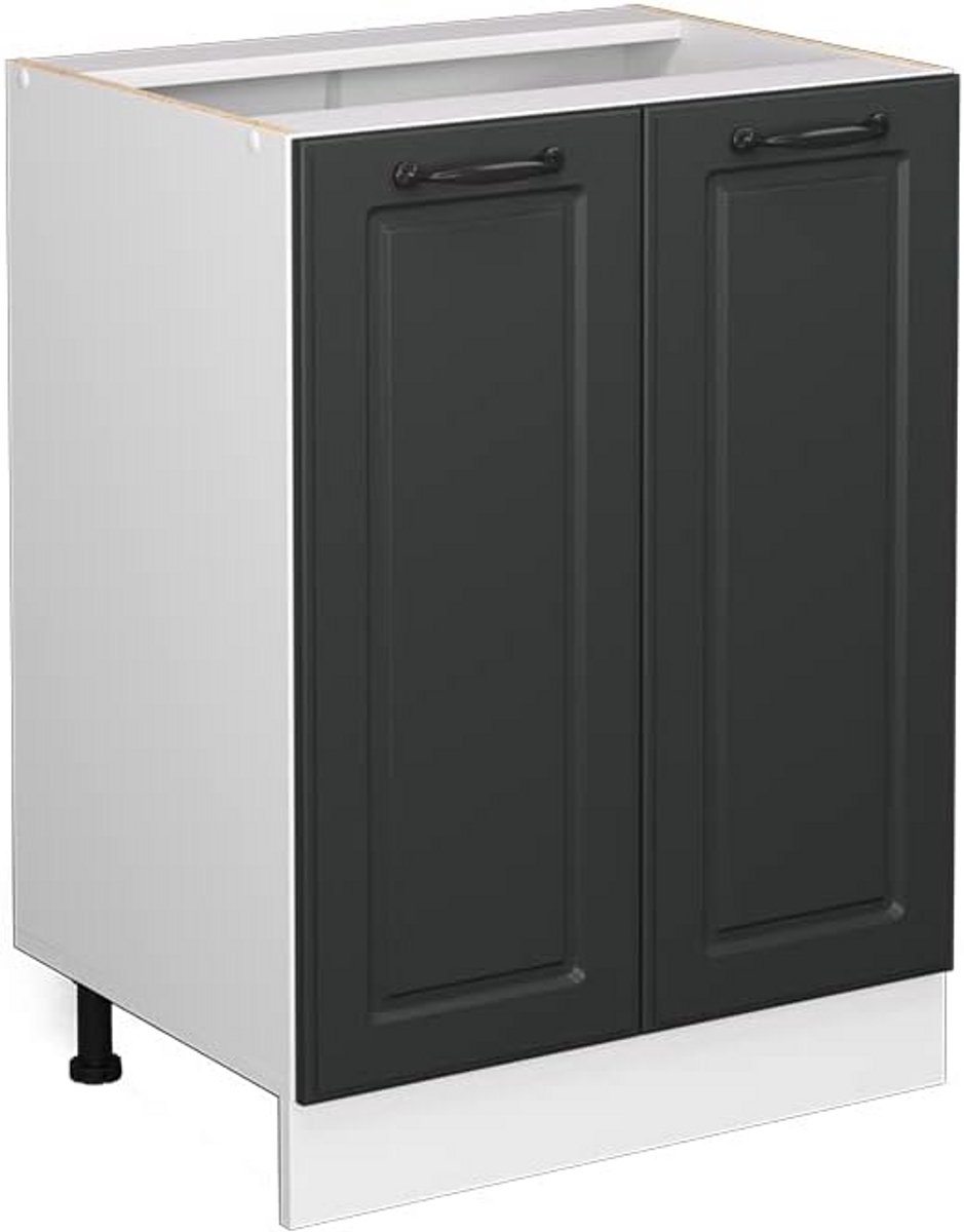 Onderkast Keuken Landelijke Stijl Antraciet Wit 60cm Modulair
