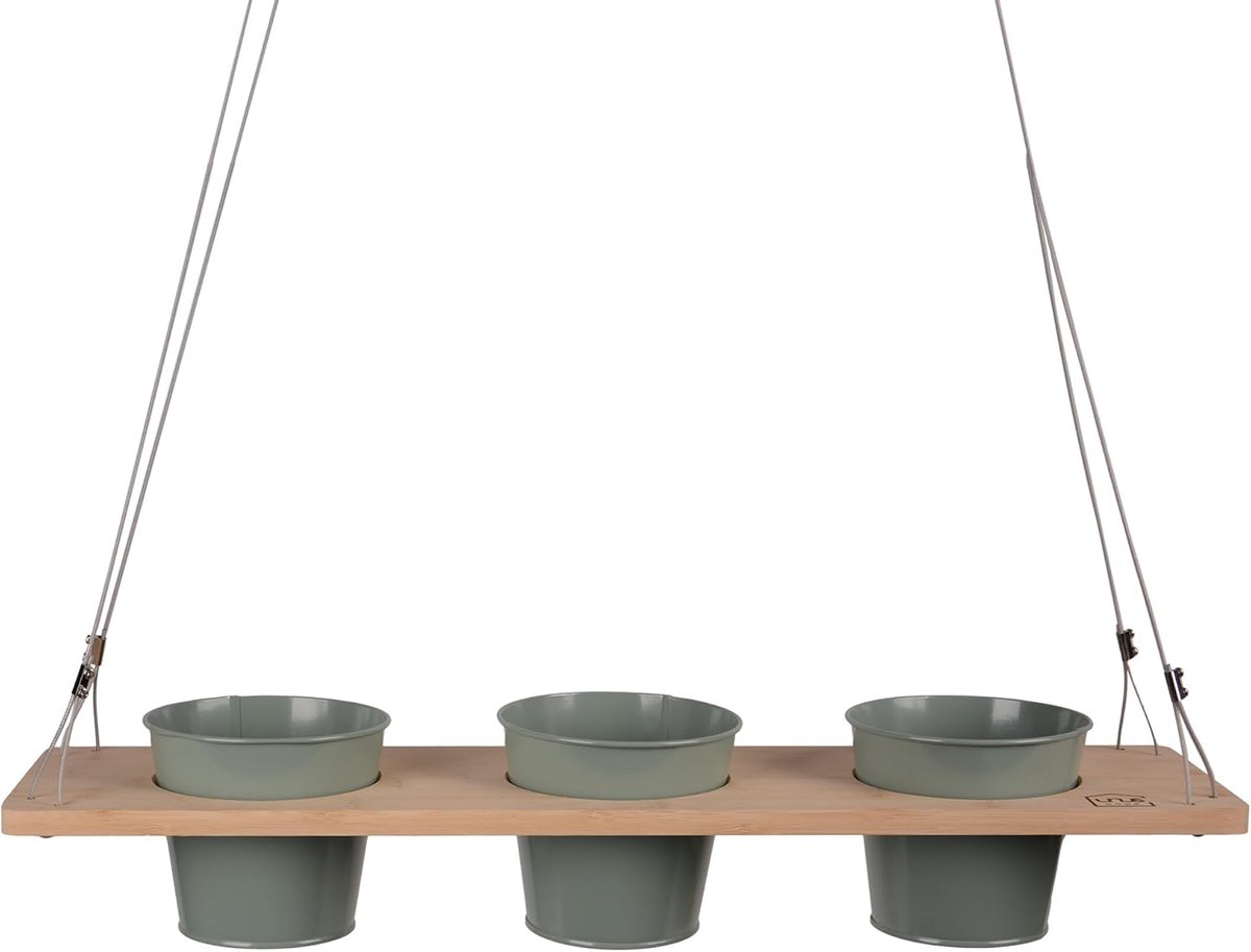 Hangend Kruidenrek van Bamboe voor Binnen en Buiten, 60 cm Breed