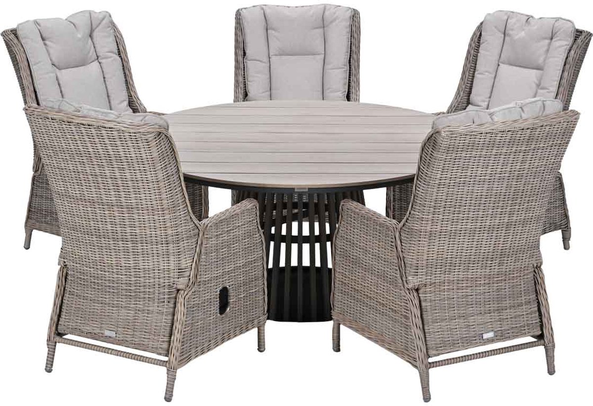 Garden Impressions Marbella tuinset 6-delig - Annie tuintafel Ø148 cm