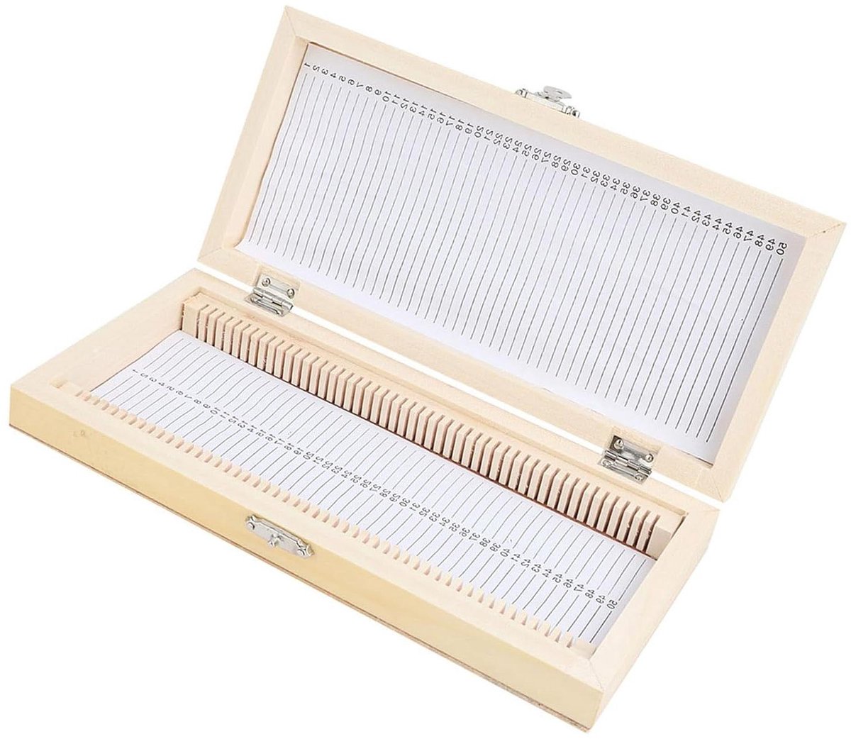 Slide box voor 50 biologie microscopische schuivers met metalen gesp