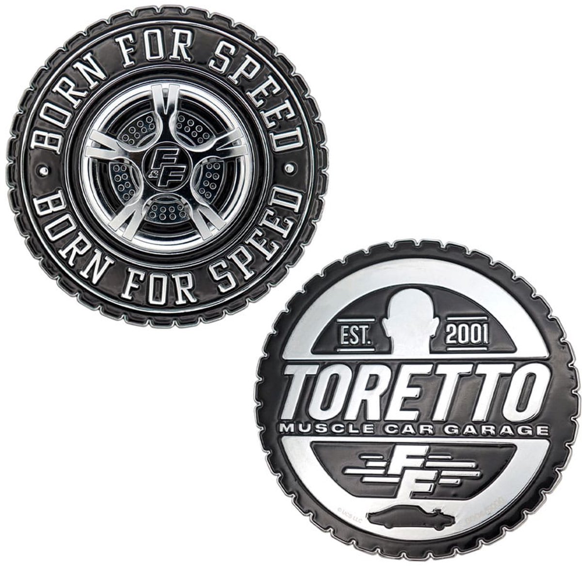 FaNaTtik Fast & Furious Medallion Born for Speed Decoration