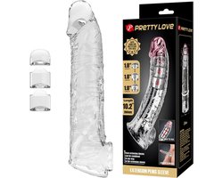 Pretty Love - Verlengende Penis Sleeve - 26 cm - Transparant