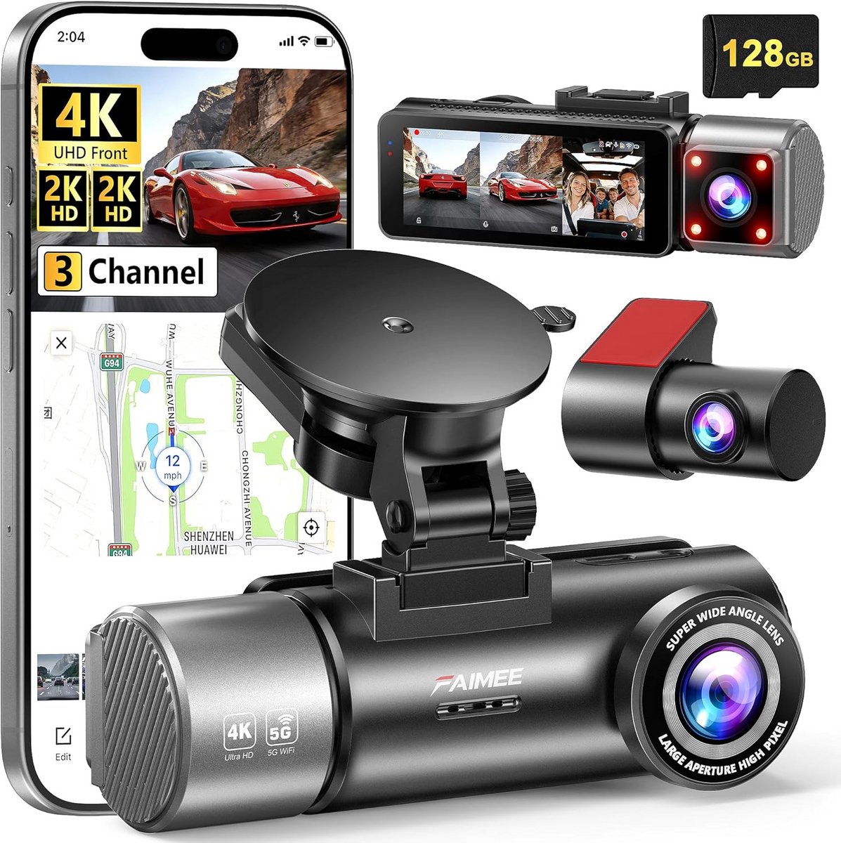 4K Dashcam voor Auto - Hoge Resolutie Rijbeveiliging