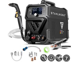 STAHLWERK plasmasnijder CUT 50 P Digital | 50 A inverter plasmasnijder | HF pilootontsteking | digitale display | THC interface voor CNC | snijcapaciteit tot 20 mm | plasmasnijder met 2T/4T functie