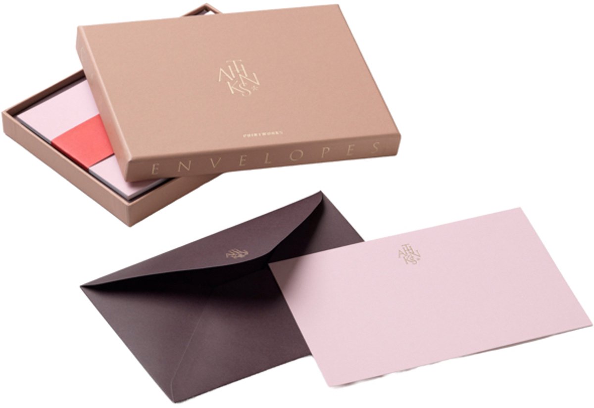 Printworks Kaart & enveloppe set - Thanks - Beige