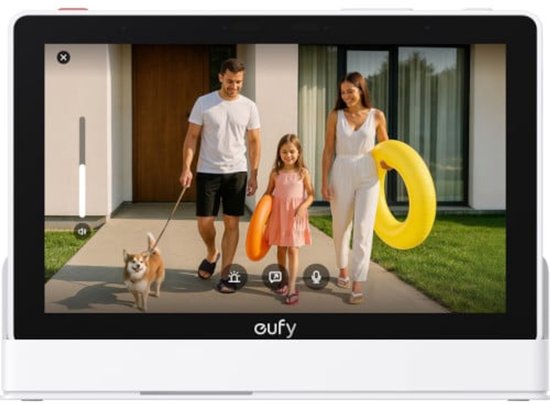 eufy E10 Smart Display-Slimme Home Hub, 8" Bedieningspaneel, Compatibel met eufy Beveiligingsapparaten, Vier Weergaven op Eén Scherm, Directe Deurmeldingen, Dagelijkse Evenementenrapporten, Geen Maandelijkse Kosten, Eén-Tapbediening van Eufy — afbeelding 3