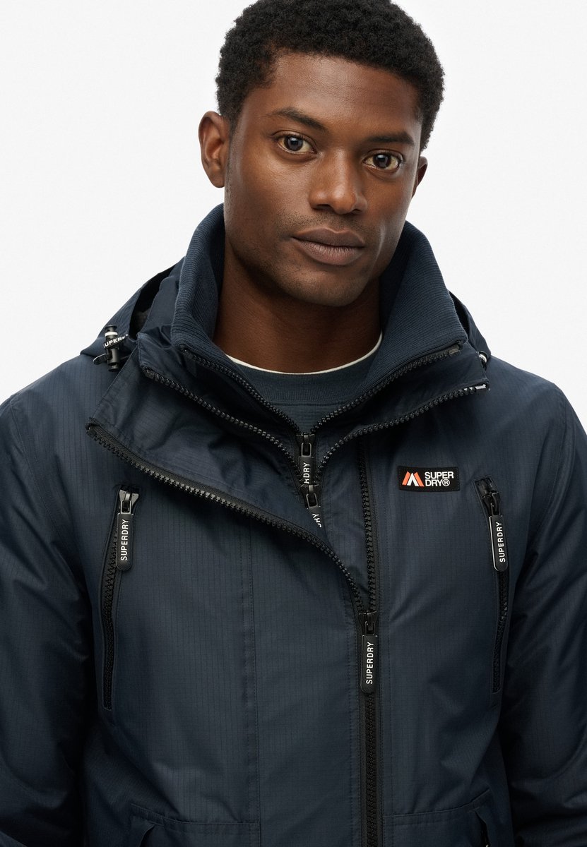 Superdry Hooded Mountain Windbreaker Jas Heren Marineblauw