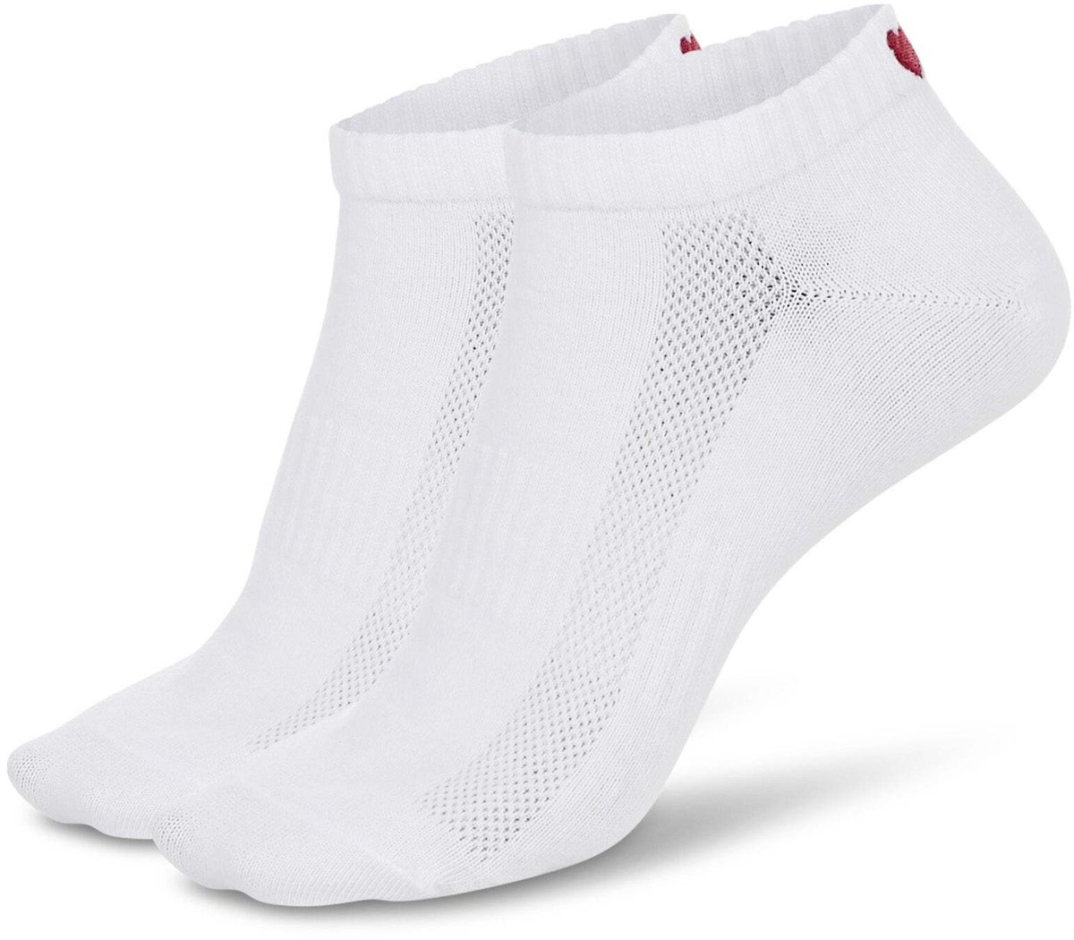 SNOCKS Sneakersokken met Hart â€“ Ankle Socks Dames & Heren â€“ Comfortabel & Ademend â€“ Casual Design â€“ 2 Paar