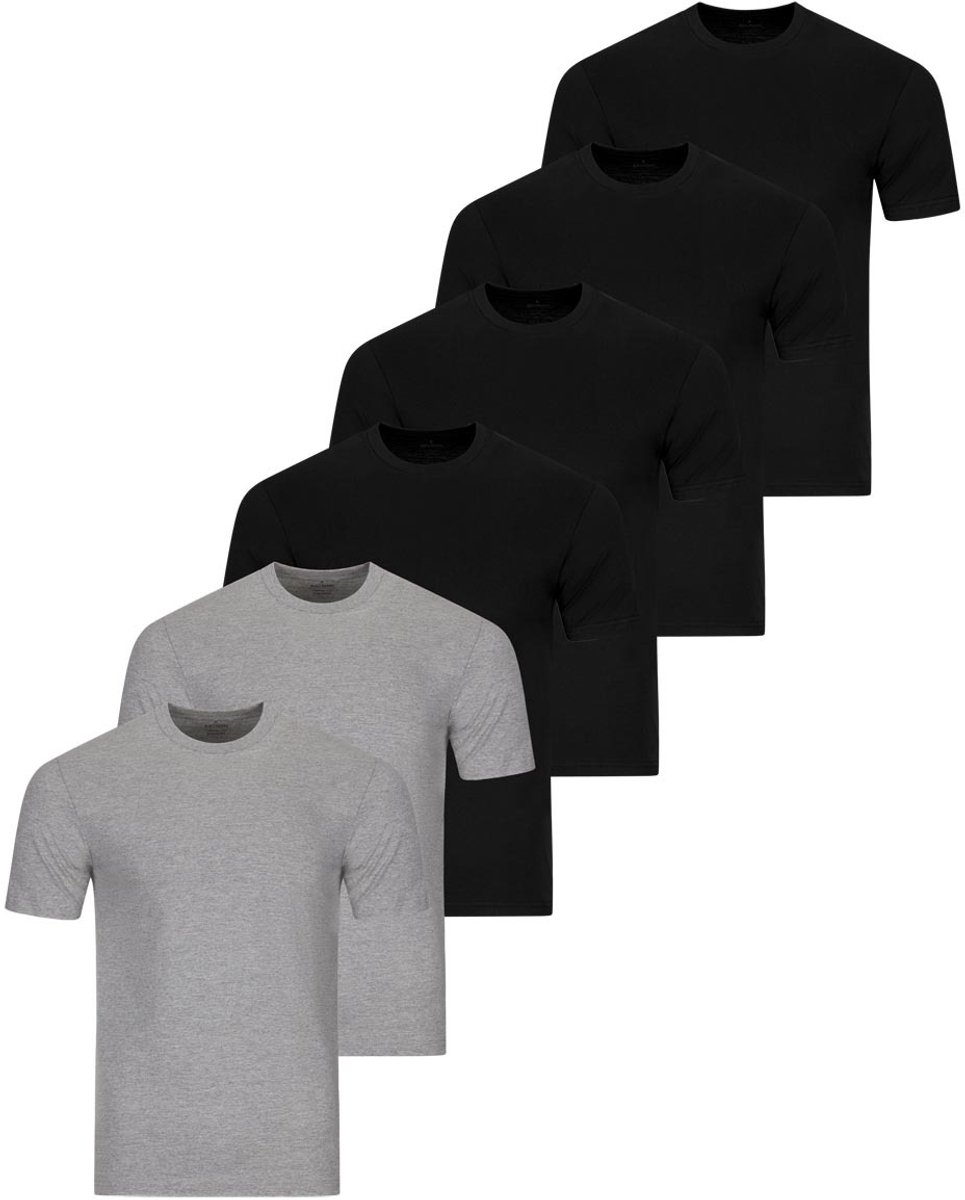 RAGMAN Heren onder t-shirts 6 pack Basic