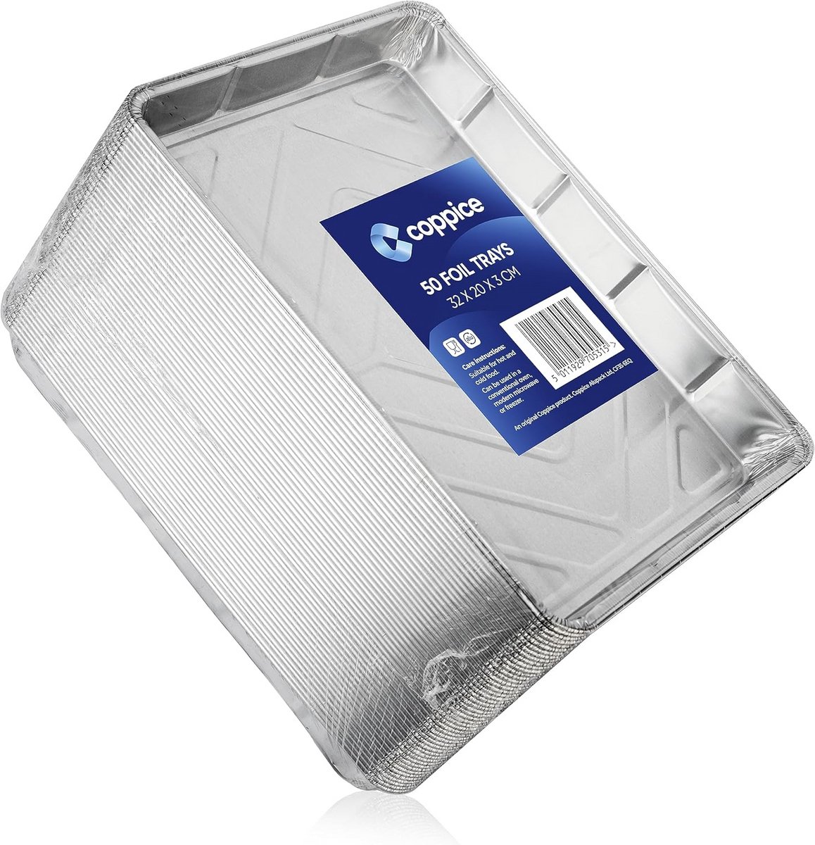 Set van 50 Aluminium Bakvormen 32x20x3 cm Herbruikbaar voor Oven en BBQ