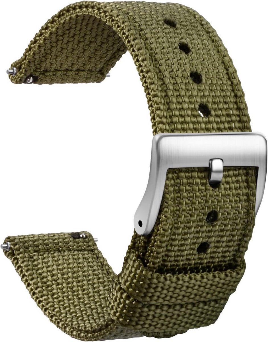 Zachte Nylon Horlogeband met Snelsluiting voor Heren en Dames in Diverse Maten