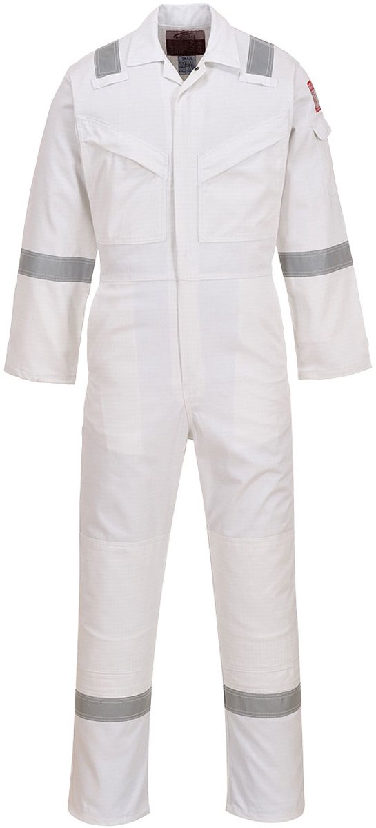 Portwest Vlamvertragend antistatische Overall 350gr FR50 - Wit - L