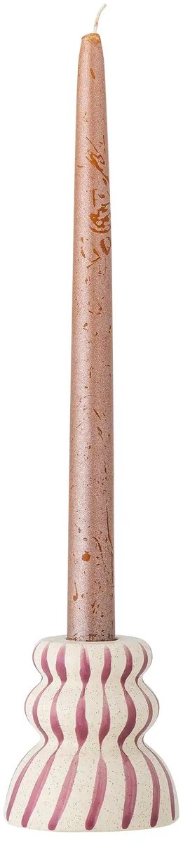 Kandelaar aardewerk paars Gabin 8cm