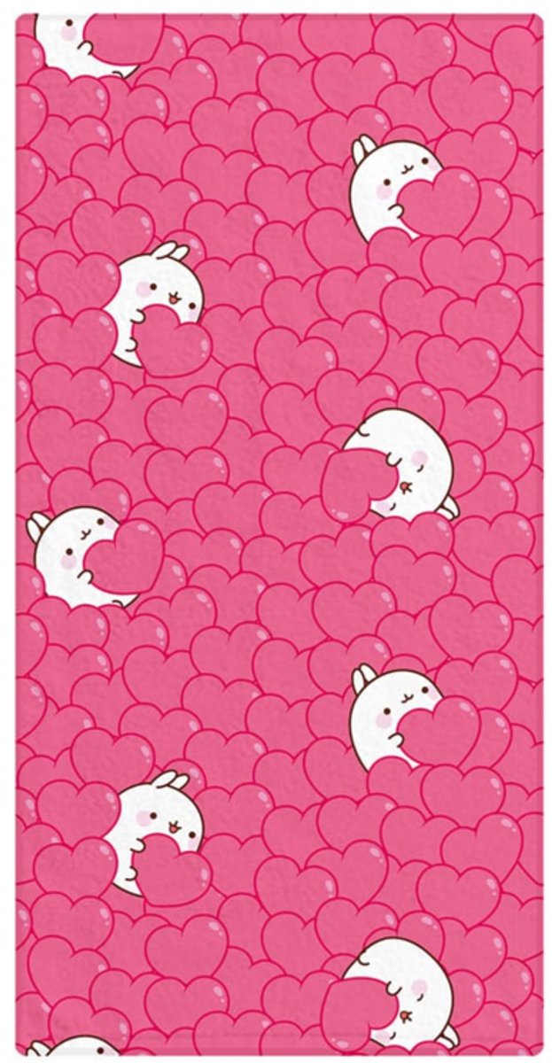 Molang Towel Hearts 150 x 75 cm