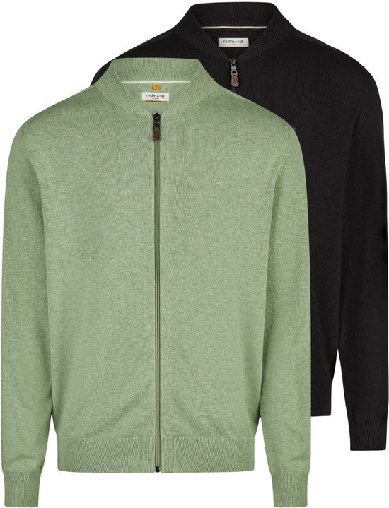 Redmond Gebreid vest uni, groen, S