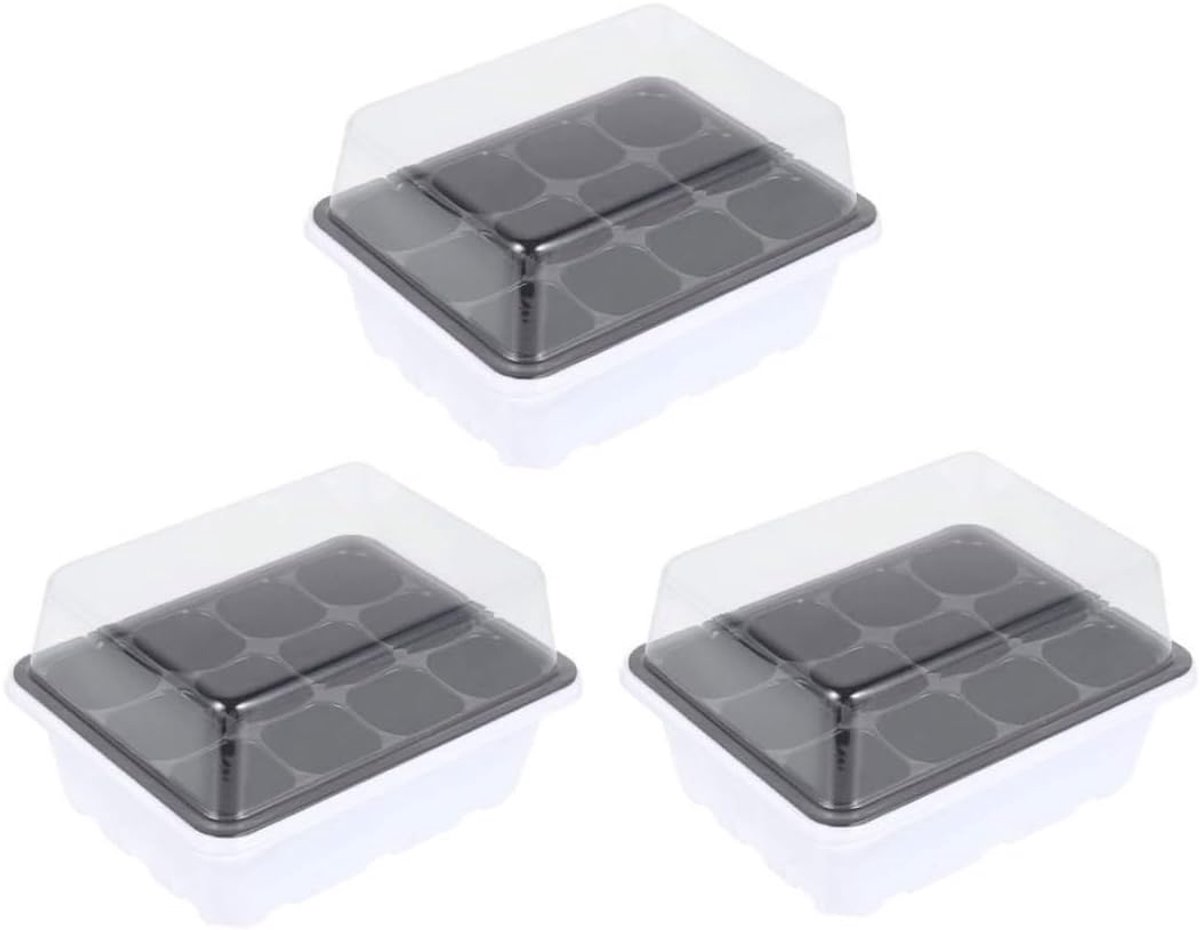 Famanu – Propagator kweekbakken, zaailingbak met deksel plug