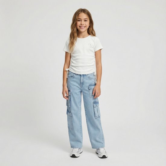 Cars Jeans Bry Cargo Stw/Bl Jeans Filles - Taille 158