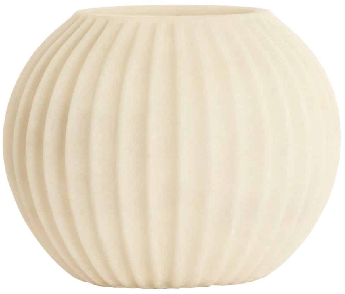 Light & Living Vaas Miralli - Crème - 29x18x24cm - Kunststof - Modern - Bloemenvaas - Woondecoratie - Decoratieve vaas voor woonkamer of slaapkamer Wit