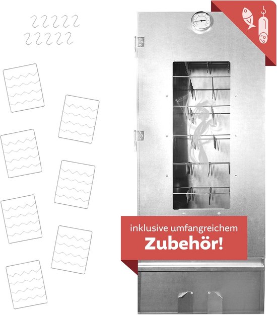 Rookoven 110 cm Hoog voor Warm en Koud Roken - Grote Rookkamer | bol