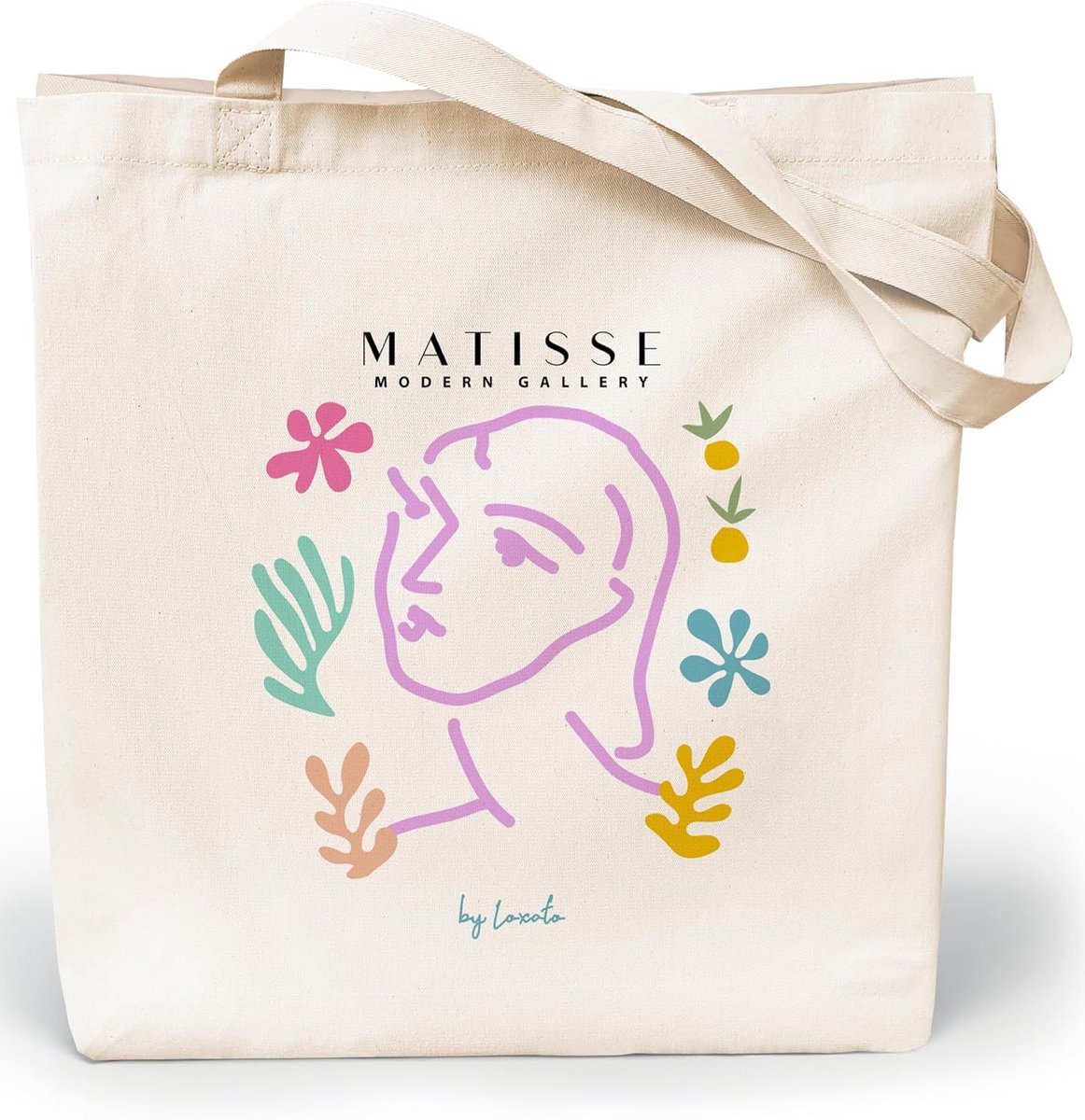 Grote Canvas Shopper Dames Tas van Katoen - Breed Model