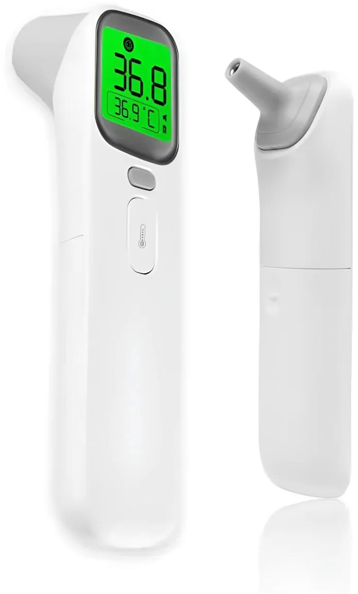 DrPhone TempGuard X4 – 4-in-1 Contactloze Infrarood Thermometer – Voorhoofd & Oor – Koortsalarm – 1s Meting