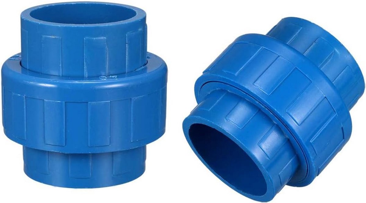 2 Stuks PVC Pijp Koppeling 40mm Sanitair Fitting voor Aquarium en Vijver