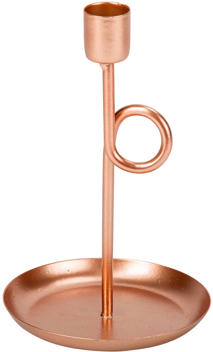 ARTYFETES - Staande kaarsenhouder van roségoud messing 16,5 cm bruiloft Kerst decoratie