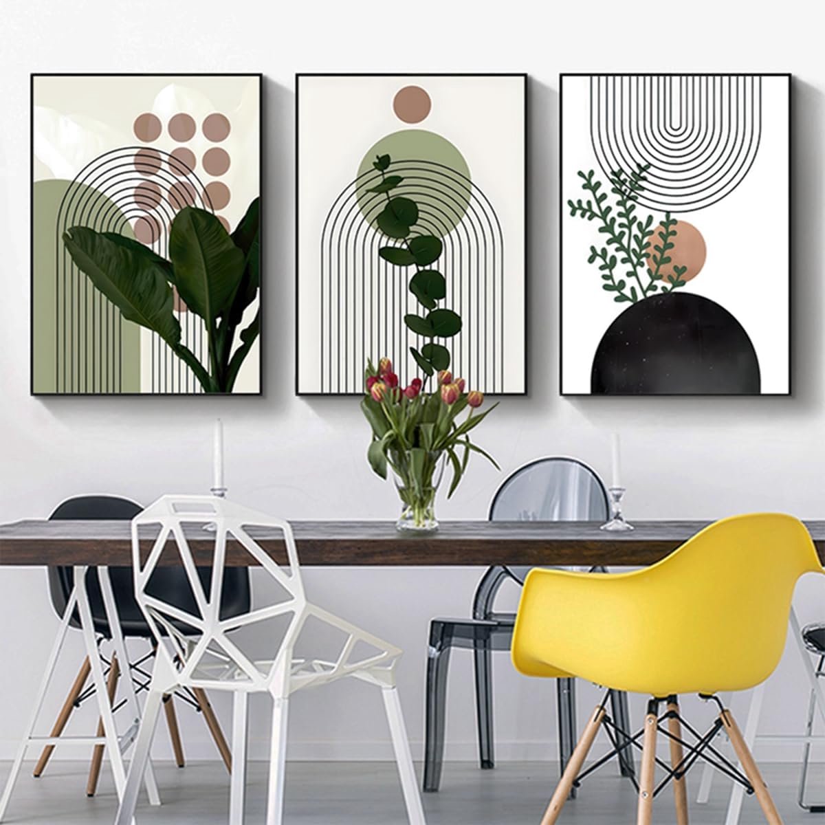 Set van 3 Boheemse Posters - Abstracte Wanddecoratie voor een Esthetisch Interieur
