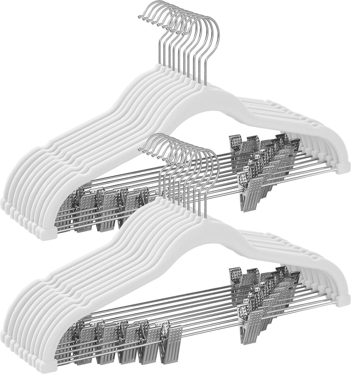 Kledinghanger - Rutschfest met Verstelbare Clips - 42,5 cm