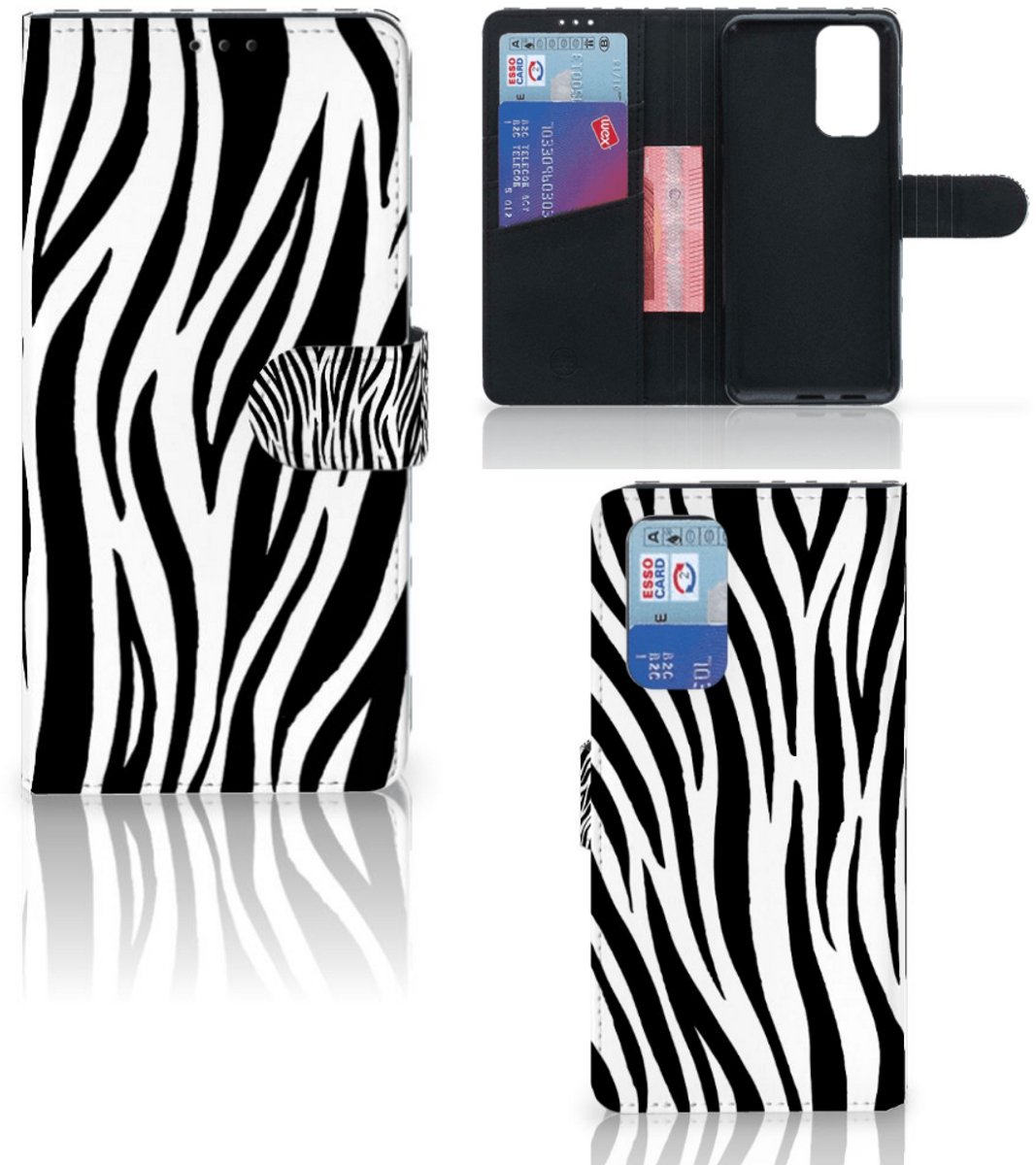 OnePlus 9 Pro Telefoonhoesje met Pasjes Zebra