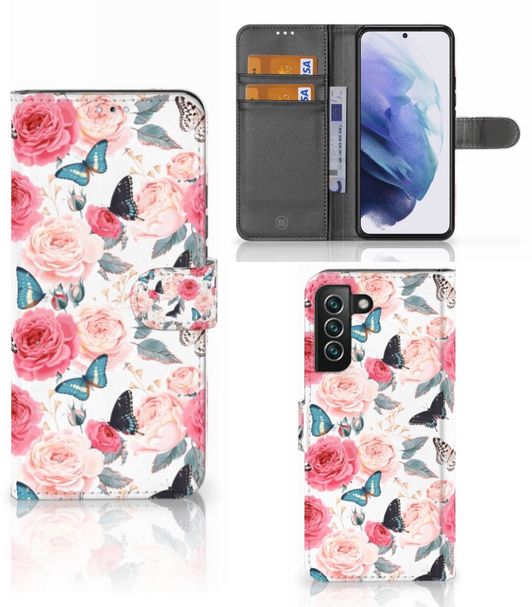 Samsung Galaxy S22 Plus Hoesje Butterfly Roses