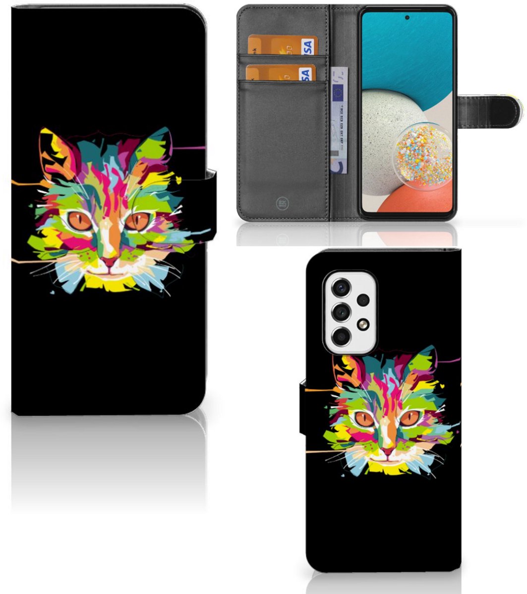 Samsung Galaxy A53 Leuk Hoesje Cat Color