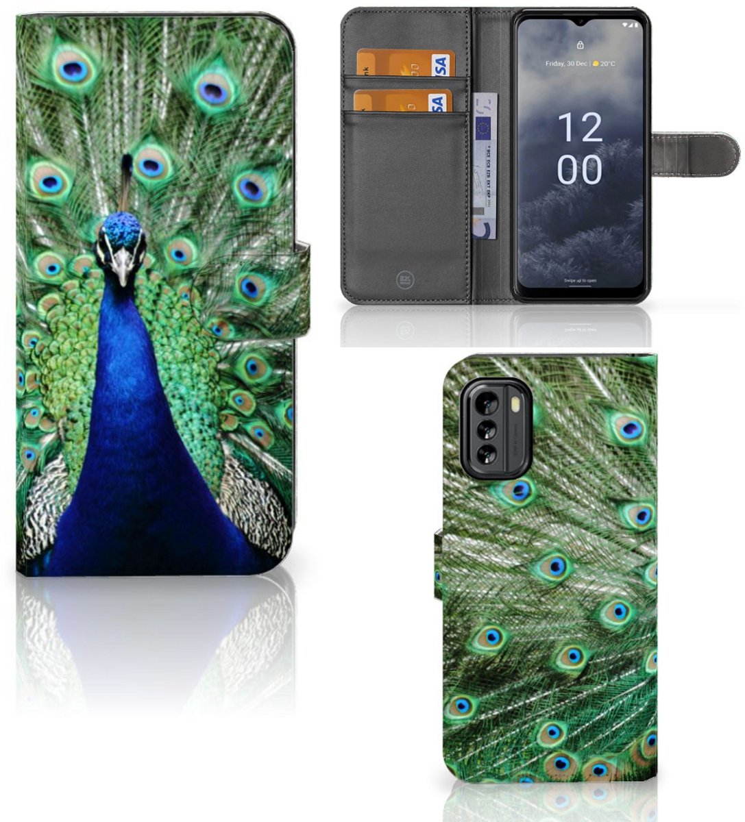 Nokia G60 Telefoonhoesje met Pasjes Pauw