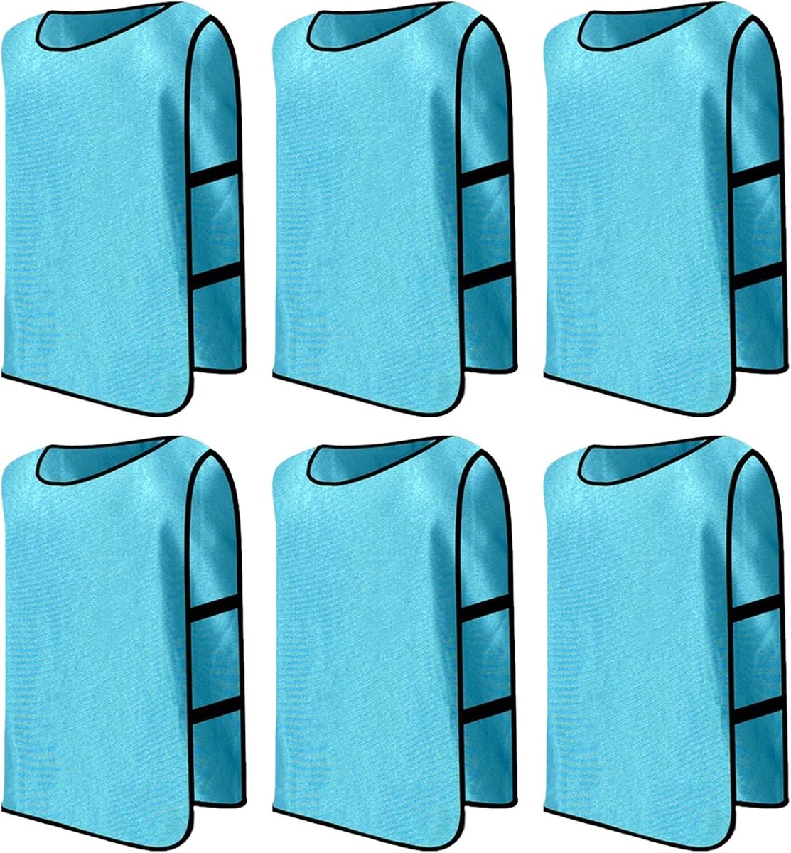 Voetbalset 6 Lijfjes voor Training, Ademend Sportmesh T-shirt voor Volwassenen