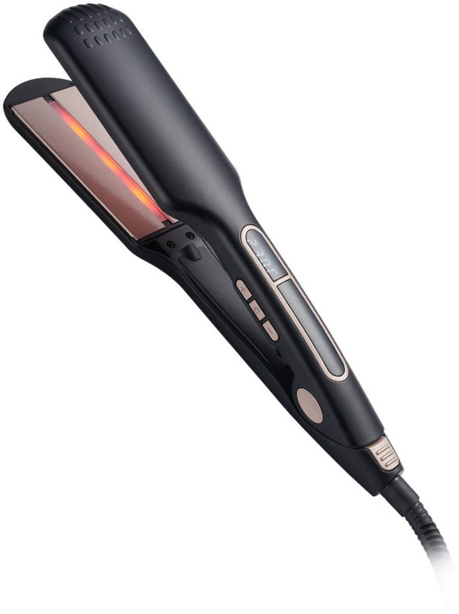 Haarstijltang - stijltang -Multifunctionele Haarstyler - Digitaal Display - Minder Beschadiging en Sneller Steil Maken - Zijdezacht Haar - Zwart