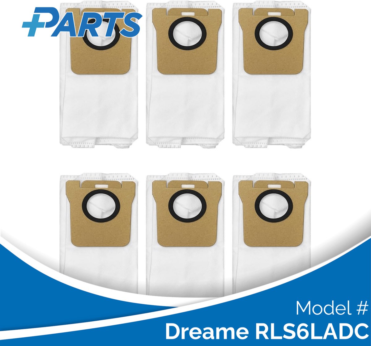 Dreame RLS6LADC Stofzakken (6 Stuks, Plus.Parts® alternatief voor RDB3)