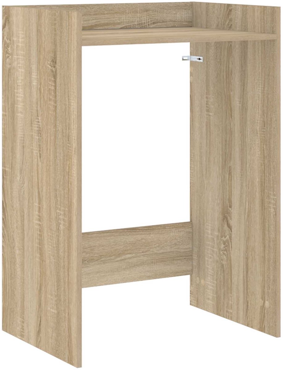 vidaXL - Wasmachinekast - met - opslag - Sonoma - 67,5 - x - 48 - x - 97 - cm - Bewerkt -