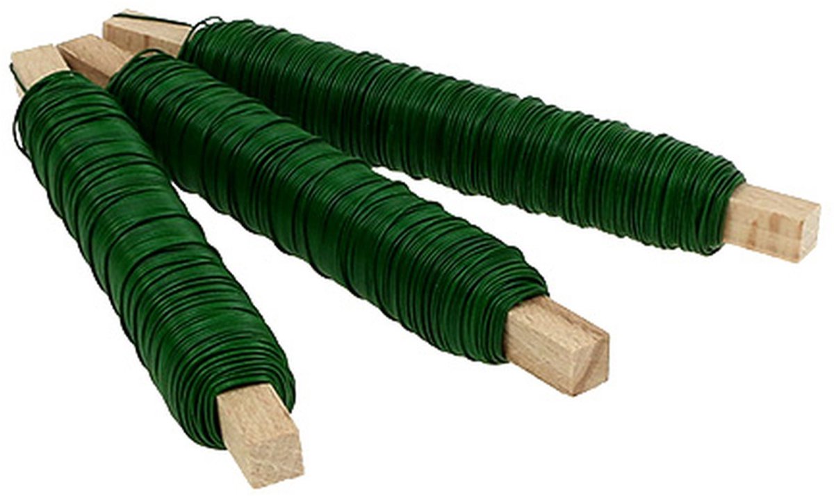 Wikkeldraad groen geverfd 0.70mm 2.5kg